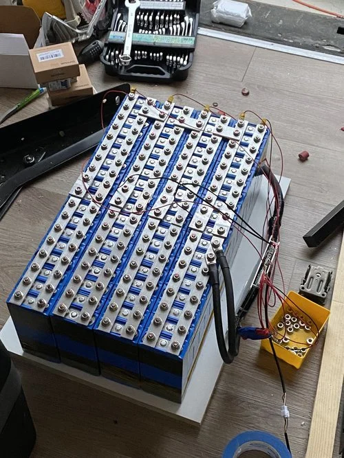 One of two 12v-450ah LiFePo4 (Lithium-Iron) battery packs