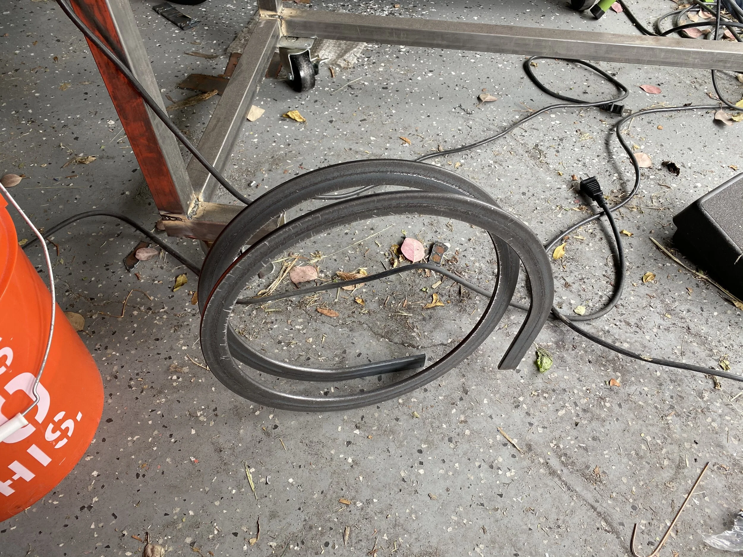can get the diameter small enough, but it's too right in the roller to get it flat. Diameter was too hard to control. Back to plasma?