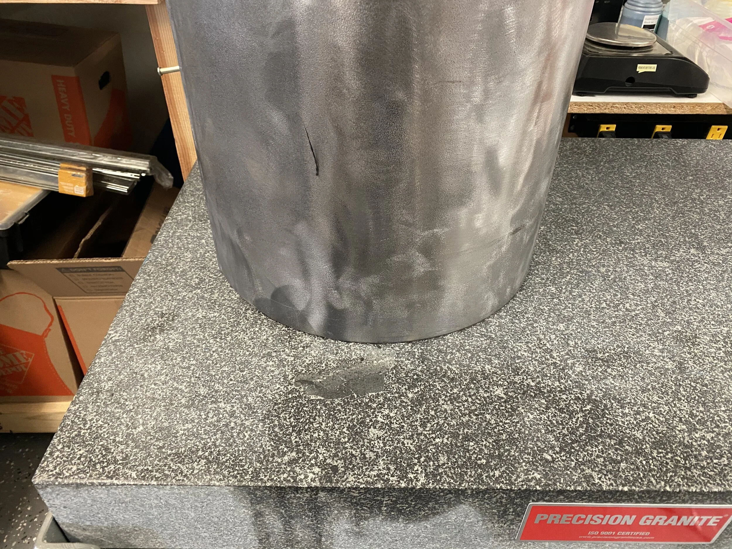 not bad! (level testing on the granite slab)