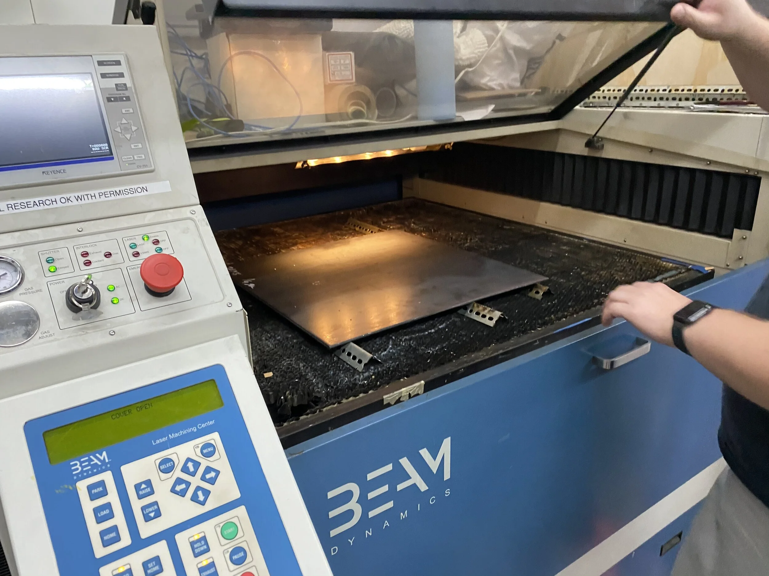 maybe laser cutting with a friend's beefier laser?